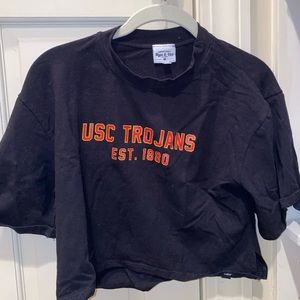 USC Trojans Hype & Vice cropped tee